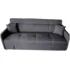 Image de Canapé convertible avec coffre en tissu gris foncé 3 places adare