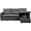 Image de MALMO - Canapé dangle 3 places convertible gris