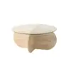 Image de Table basse en bois effet pierre et plateau en verre ribe