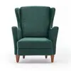 Image de Fauteuil À Oreilles En Velours Vert Williams