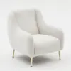 Image de Fauteuil Blanc - Pieds Dorés Negan