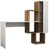Image de Bureau Fonctionnel 6 Rangements - Bois Et Blanc Turku