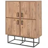 Image de BRESOV - Buffet industriel en bois et métal - 4 portes - 8 rangements
