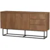 Image de Buffet En Bois 2 Portes Et 3 Tiroirs 140 Cm Sabinov