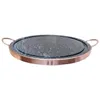 Image de Plancha Grill Ronde - LE BARBECUE GAULOIS - Ø 37 cm - Pierre Ollaire - Cuisson Saine - Durable
