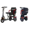 Image de Trottinette électrique 3 roues PMR stable noir et rouge et séniors BOLA