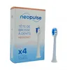 Image de 4 Têtes de brosse à dents NEOSONIC ultra souples blanches NEOPULSE