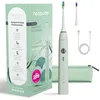 Image de Brosse à dents électrique - NEOPULSE   Vert sauge   15 modes   Rechargeable USB   Indicateur d'usure - Dès 10 ans