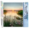 Image de FiguredArt Peinture par Numéro Adulte Lac paisible - Kit de Loisir Créatif DIY Numéro dArt - 40x50cm sans châssis