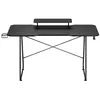 Image de Bureau Gaming OPLITE ATIKA T10 XL Noir - Plateau en mélaminé et piètement en acier noir