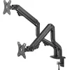 Image de Bras articulés double - OPLITE - MT10 - Noir - Ergonomique - Réglable - Compatible VESA
