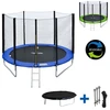 Image de Pack Premium Trampoline Ø245cm Bleu Et Vert Avec Filet + Échelle + Bâc