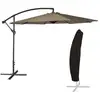 Image de Parasol Déporté Oahu Rond 3m De Diamètre Taupe + Housse