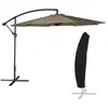 Image de Parasol déporté oahu rond 3m de diamètre taupe + housse