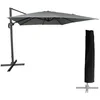 Image de Parasol Déporté Molokai Carré 3x3m Gris + Housse