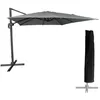 Image de Parasol déporté MOLOKAI carré 3x3m gris + housse