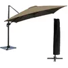 Image de Parasol déporté MOLOKAI carré 3x3m taupe + housse