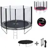 Image de Pack Premium Trampoline Ø245cm Gris Et Rose Avec Filet + Échelle + Bâc