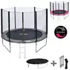 Image de Pack Premium Trampoline Ø305cm Gris Et Rose Avec Filet + Échelle + Bâc