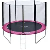 Image de Pack Premium Trampoline 305cm réversible rose / gris ADELAÏDE + filet échelle bâche et kit dancrage