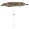 Image de Parasol Droit Hapuna Rond 2,70m De Diamètre Taupe