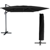 Image de Parasol Déporté Molokai Rectangulaire 3x4m Noir + Housse