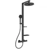 Image de Ideal Standard ALU+ Set de douche avec thermostat diamètre 26 cm 2 jets noir soyeux BD583XG