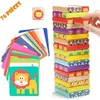 Image de Jouet Tour de Blocs - BLEOSAN - Animaux en bois - 76 pièces - 4 en 1 - Pour enfants de 4 à 8 ans