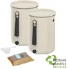 Image de Skaza 019840032 Lot de 2 composteurs Bokashi Organko 2 avec 2 Kg dactivateur Crème-2x9.6L