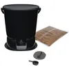 Image de Poubelle composteur Skaza Bokashi Essential 15.3L - Activateur inclus - Noir/Gris