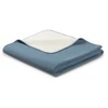 Image de Plaid "Duo Cotton", Biederlack Bleu - Biederlack