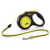 Image de Laisse enrouleur Flexi - New Neon S - 5m - Noir et jaune fluo - Pour chien jusquà 12kg