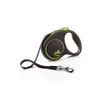 Image de Laisse Black Design S Tape 5m black/ green Flexi FU12T5-251-S-CG