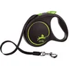 Image de Laisse enrouleur Flexi Black Design M Tape 5m pour chiens jusquà 25 kg - Noir/Argent