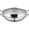 Image de Wok Wmf Inox Avec Couvercle En Verre Et Panier Vapeur