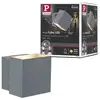 Image de Applique led cybo ip65 carré 100x100 mm 2700k 2x3,5w 2x200lm 230v 85° gris aluminium