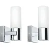 Image de Applique de salle de bain - PAULMANN - GEMINI - Verre dépoli - Chrome - IP44
