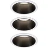 Image de Paulmann 93402 Cole Coin Spot encastrable jeu de 3 LED 6 W blanc noir