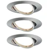 Image de Paulmann 93420 Base Spot encastrable jeu de 3 LED GU10 15 W acier inoxydable (brossé)