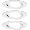 Image de Paulmann 93449 Nova Spot encastrable jeu de 3 LED LED 18 W blanc mat
