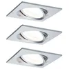 Image de Paulmann 93456 Nova Spot encastrable jeu de 3 LED LED 18 W Aluminium (tourné)