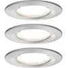 Image de Paulmann Nova Spot encastrable pour salle de bains jeu de 3 LED LED 18 W IP44 fer (brossé)