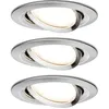 Image de Paulmann 93483 Nova Spot encastrable jeu de 3 LED LED 6 W fer (brossé)