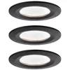 Image de Kit 3 spots encastrés LED - PAULMANN - NOVA-Kit - Noir mat - Ø 7 8 cm - 3x6W fournis