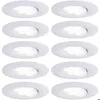 Image de Paulmann Spot LED encastrable pour salle de bains jeu de 10 60 W blanc mat