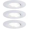 Image de Paulmann Calla Spot LED encastrable pour salle de bains jeu de 3 18 W IP65 blanc mat