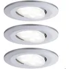 Image de Spot LED encastrable pour salle de bains Paulmann Calla jeu de 3 18 W IP65 chrome (mat)