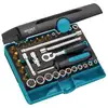 Image de Jeu de clés à douille hazet 854t - 33 pièces, 14 pouce, clés de 5 à 14 mm 854T
