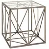 Image de Table D'appoint Carrée En Verre "nila" 50cm Bronze