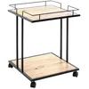 Image de Desserte de Cuisine Ascola 60cm Noir & Chêne